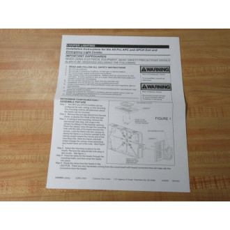Cooper APCH7R Exit Stencil Cover Only - New No Box