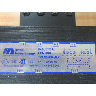 Acme TA-2-81148 Industrial Control Transformer TA281148 - Used