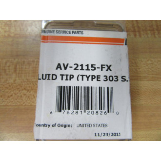 DeVilbiss AV-2115-FX-1.1-.0425 Fluid Tip AV2115FX110425