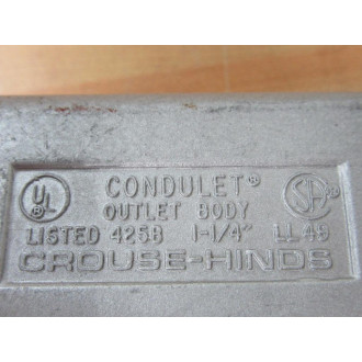 Crouse & Hinds LL49 1-14" Condulet Outlet Body - New No Box