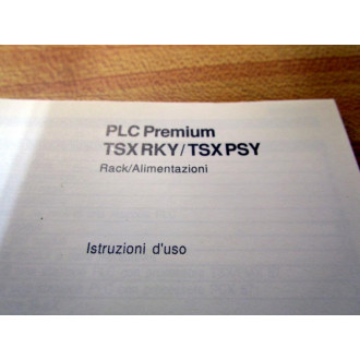 Schneider TSX RKYTSX PSY Premium PLCs Manual TSXRKYTSKPSY French Ver. - Used