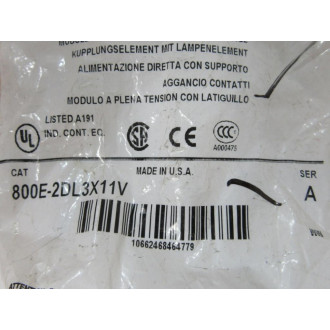 Allen Bradley 800E-2DL3X11V Voltage Module WLatch 800E2DL3X11V