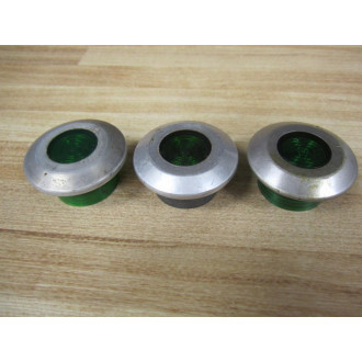 Allen Bradley 800T-N159G Green Cap Push Button 800TN159G (Pack of 3) - Used