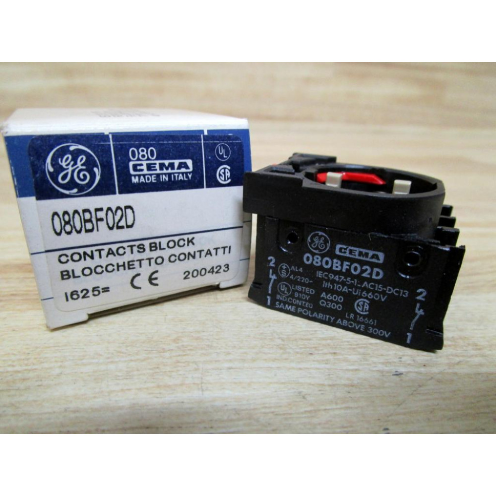 GE General Electric 080BF02D Contact Block