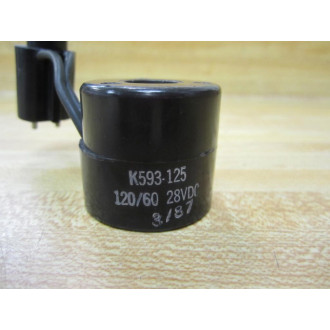 Parker K593-125 Coil K593125 28VDC - New No Box