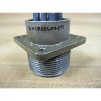 Amphenol MS3102A2027S Receptacle MS3102A20-27S WConnector - New No Box