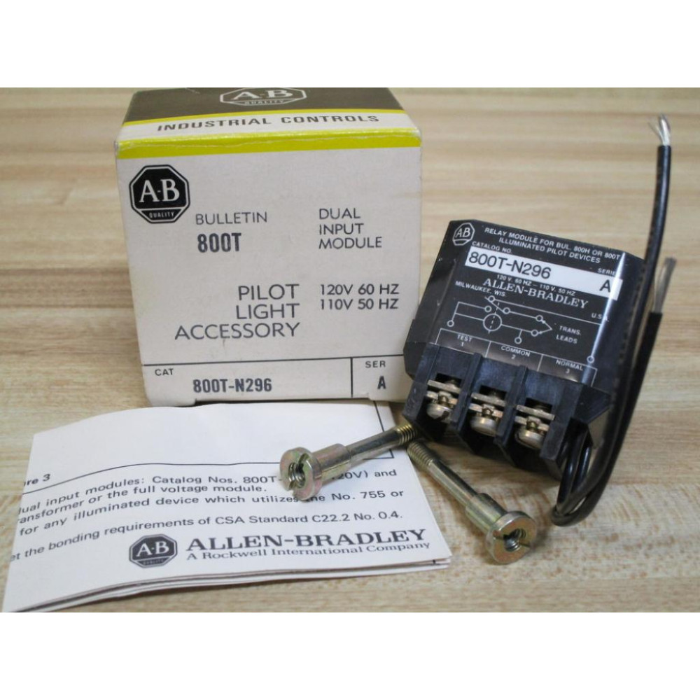 Allen Bradley 800T-N296 Relay Module