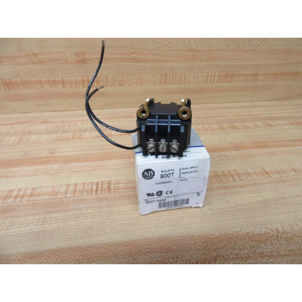 Allen Bradley 800T-N296 Relay Module WO Face Plate Sticker