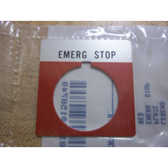 Allen Bradley 800T-X504 "Emerg Stop" Plate 800TX504 (Pack of 4)