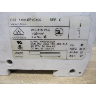 Allen Bradley 1492-SP1C100 Circuit Breaker 10 Amp 1492SP1C100 (Pack of 2) - Used