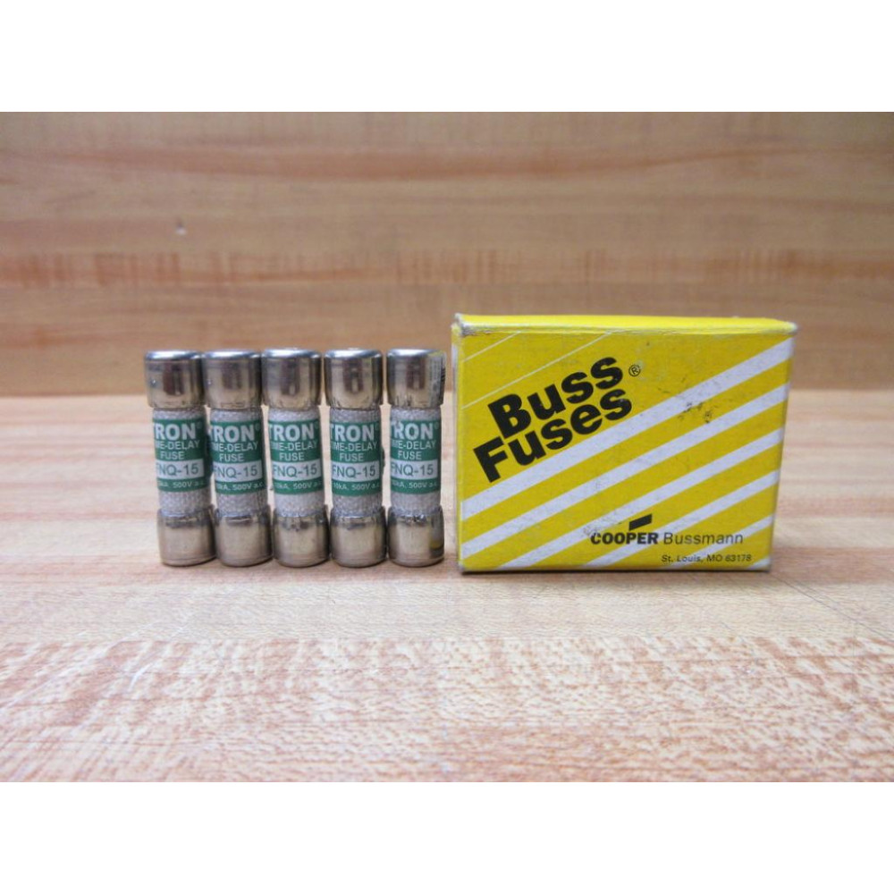 Buss FNQ-15 Bussmann Fuse Cross Ref 4XC61 (Pack of 5)