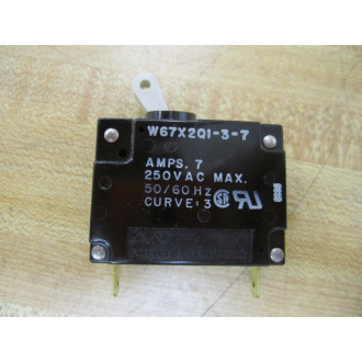 Potter & Brumfield W67-X2Q13-7 Circuit Breaker 1593 250 VAC