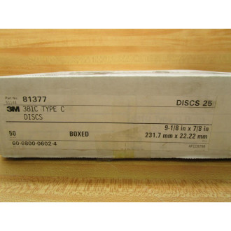 3M 381C Type C Disks Grade 50 5144-81377 (Pack of 25)