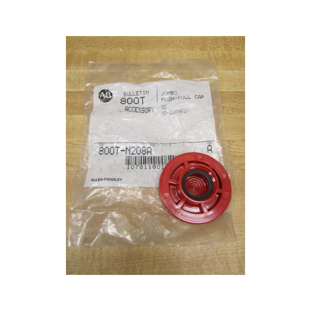 Allen Bradley 800T-N208A Jumbo Red Cap Pushbutton 800TN208A Series A