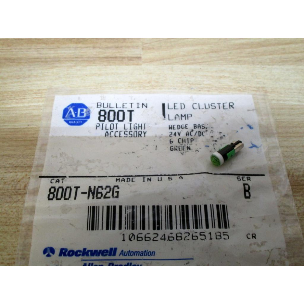 Allen Bradley 800T-N62G LED Cluster Lamp 800TN62G Series B