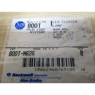 Allen Bradley 800T-N62G LED Cluster Lamp 800TN62G Series B