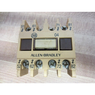 Allen Bradley 195-FA04 Contact Block 195-FAO4 Tan - Used