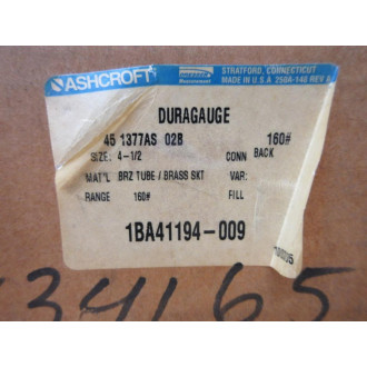 Ashcroft 45-1377-AS-02B-160 Duragauge Pressure Gauge