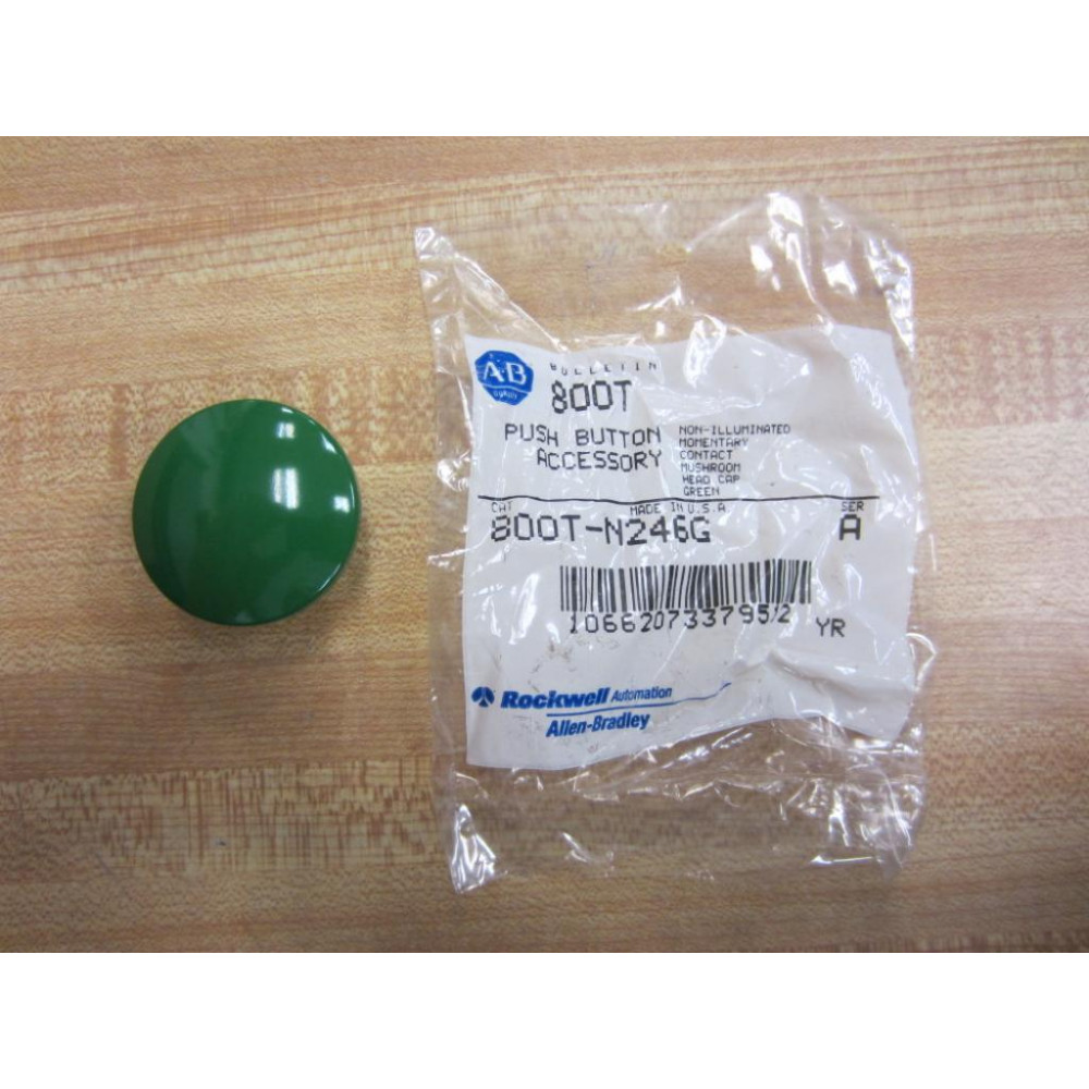 Allen Bradley 800T-N246G Green Push Button Cap 800TN246G