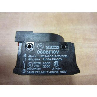 General Electric 080BF10V Contact Block GE - New No Box