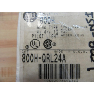 Allen Bradley 800H-QRL24A Pilot Light 800HQRL24A