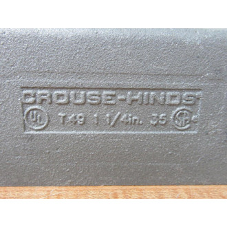 Crouse & Hinds T49 Conduit Body Type T Size 1 14" (Pack of 2)