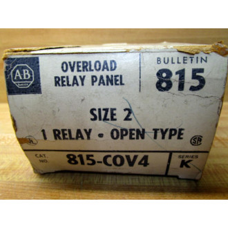 Allen Bradley 815-COV4 Overload Relay 815-C0V4