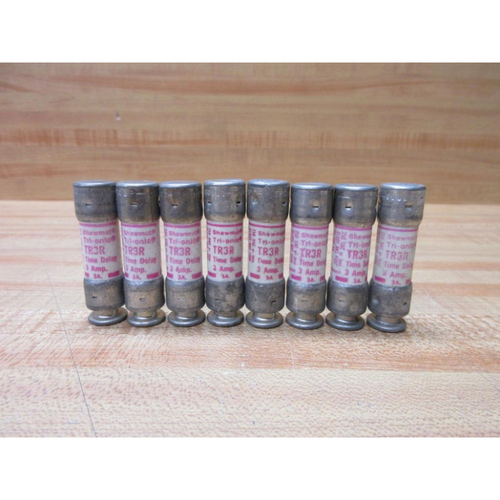 Gould Shawmut Ferraz TR3R Fuse Cross Ref 4TCN6 (Pack of 8) - New No Box