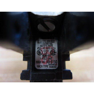 Square D QOU120 Circuit Breaker 20A 1 Pole 120240V 41853