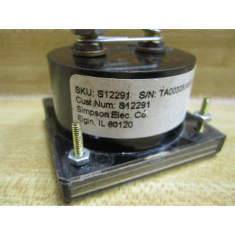 Simpson Electric Company S12291 Panel Mount Meter 0-50DC 0-200mA - Used