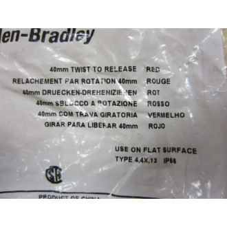 Allen Bradley 800FP-MT44 Push Button Operator 800FP-MT44E Ser A