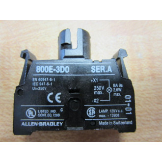 Allen Bradley 800E-3DL0 Full Voltage Module With Latch