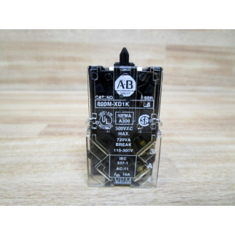 Allen Bradley 800M-XD1K Contact Block 800MXD1K Series A - New No Box