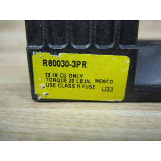 Bussmann R60030-3PR Fuse Block R600303PR - Used