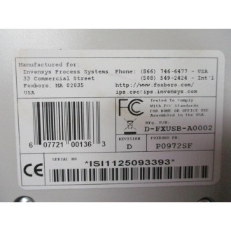 Foxboro P0972SF Invensys Trackball D-FXUSB-A0002 - New No Box