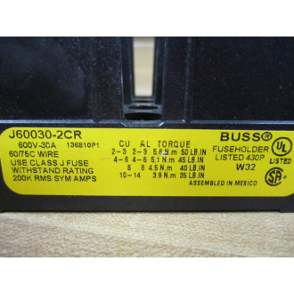 Bussmann J60030-2CR Fuse Block J600302CR (Pack of 4) - New No Box