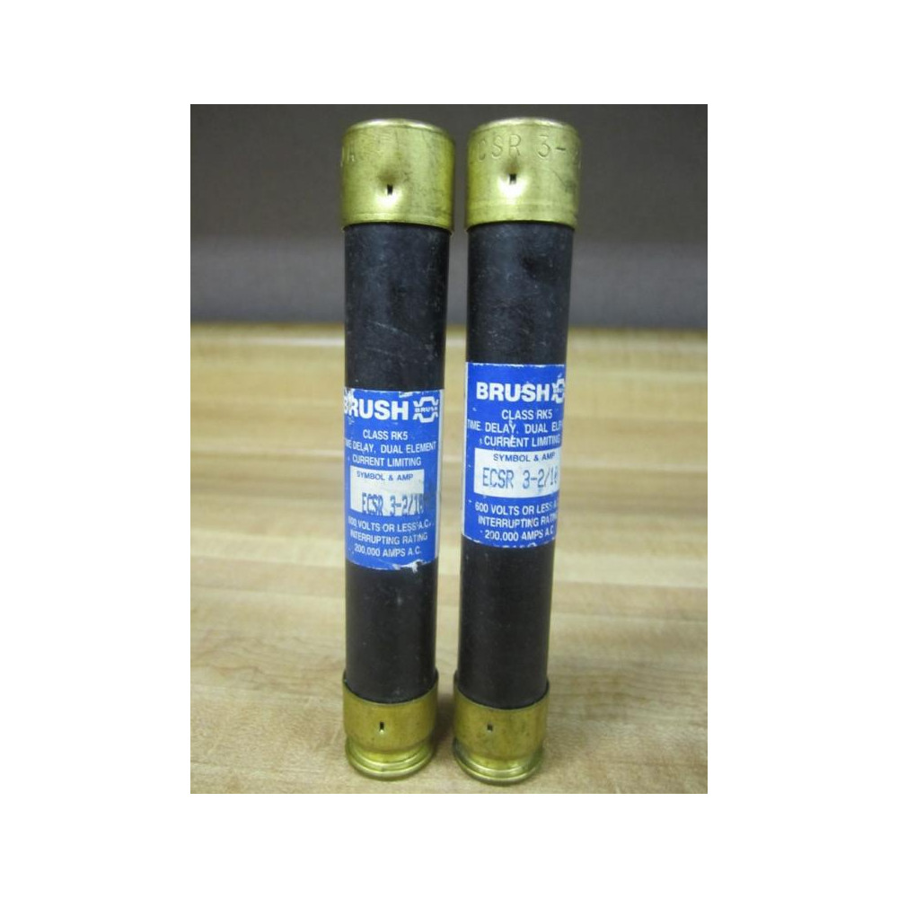 Brush Fuses ECSR 3-210 Fuse ECSR3210 Tested (Pack of 2) - New No Box