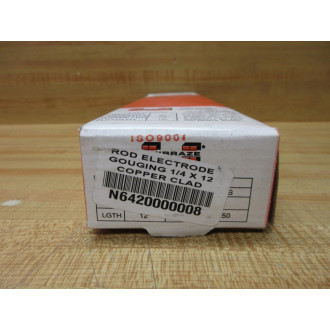 Unibraze N6420000008 Copper Gouging Electrode Rod 14" By 12" (Pack of 50)