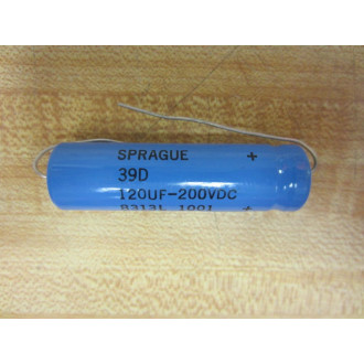 Sprague 39D Capacitor 120UF 200VDC 8313L - New No Box