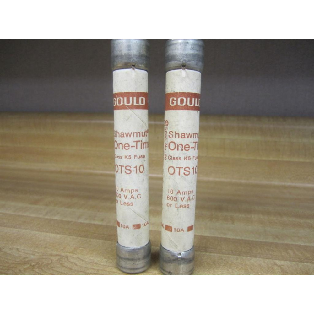 Gould Shawmut Ferraz OTS-10 Fuse Cross Ref 4XH04 (Pack of 2) - New No Box