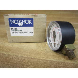 Noshok 20-100-100 Gauge 20100100 18" NPT-Bottom Conn.