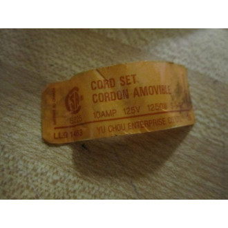 Cordon Amovible S-9-3 Cordset 10AMP 125W (Pack of 5) - New No Box
