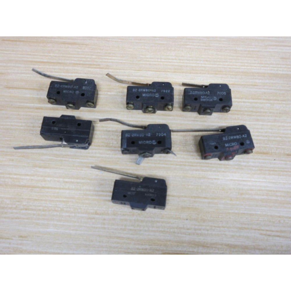 Honeywell BZ-2RW80-A2 Limit Switch BZ-2RW8O-A2 (Pack of 7) - Used
