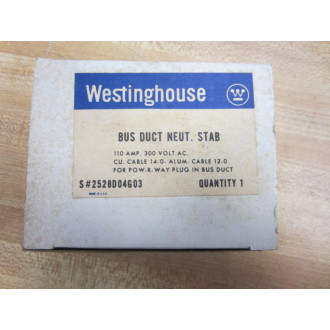 Westinghouse 2528D04G03 Bus Duct Neut Stab