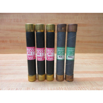 Buss NOS-3 Bussmann Fuse Cross Ref 1EM32 (Pack of 5) - New No Box