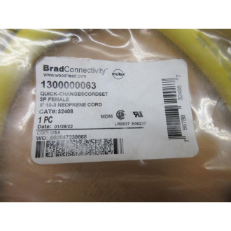 Molex Woodhead 1300000063 Quick-Change Cordset 32408