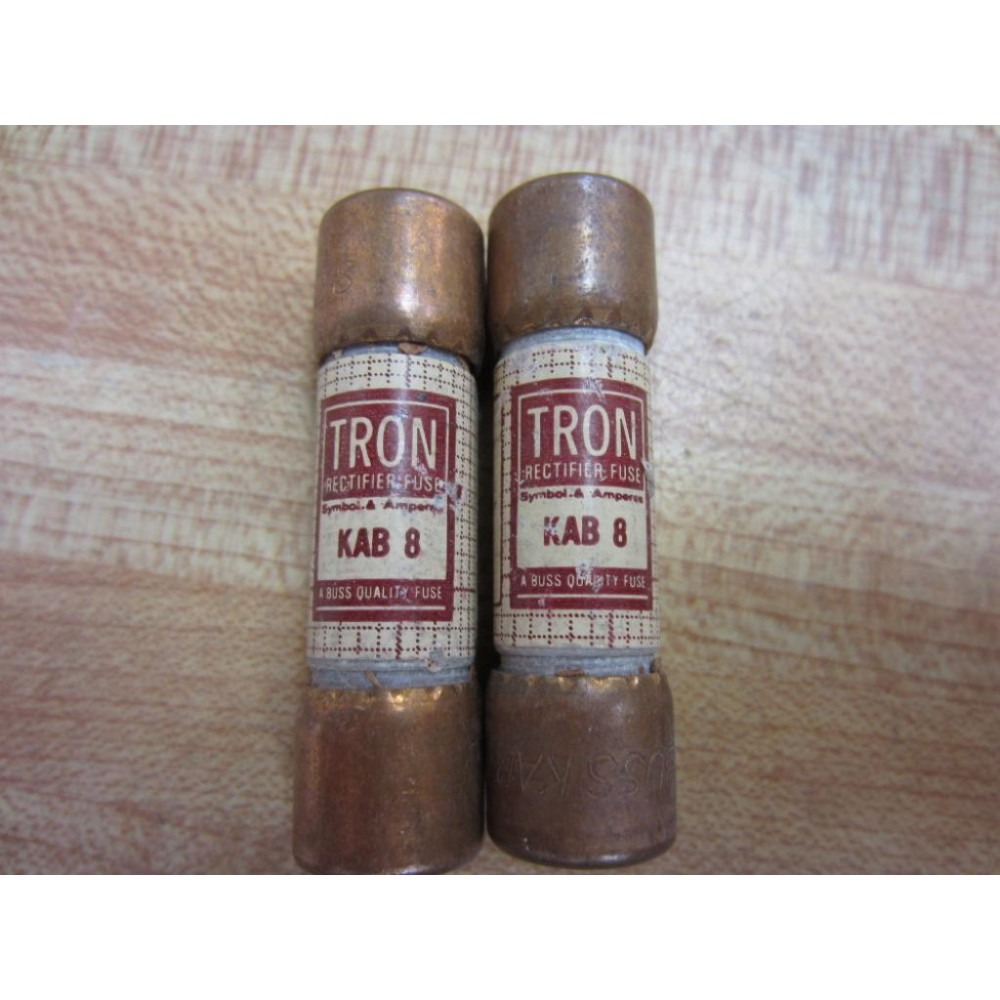 Buss KAB 8 Bussmann Fusetron Fuse KAB8 (Pack of 2) - New No Box