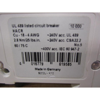 ABB S202- UK10A Circuit Breaker S202UK10A (Pack of 2) - Used