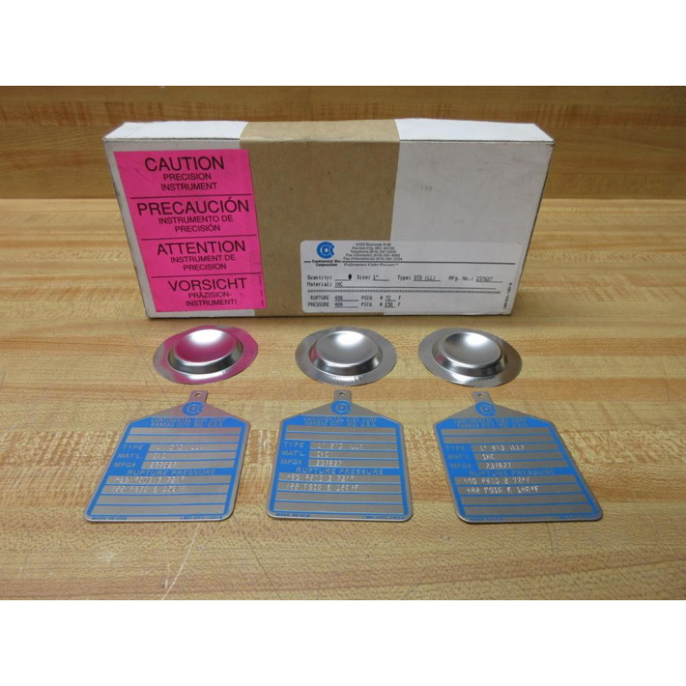 Continental Disc 237627 Rupture Disc (Pack of 3)