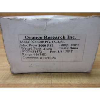 Orange Research 1201PG-1A-2-5L Differential Pressure Gauge